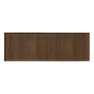 Dark Walnut Brown Bamboo Wood Grain Look Name Tag