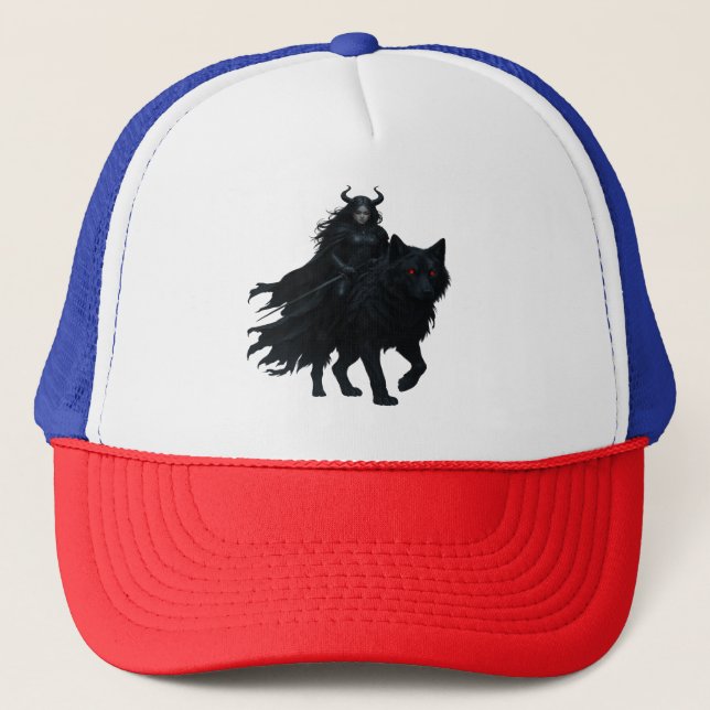 Dark Warrior on Hellenwolf Trucker Hat (Front)