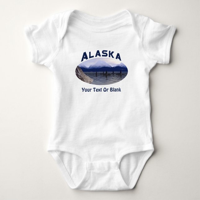 Dark Water Orca Baby Bodysuit (Front)