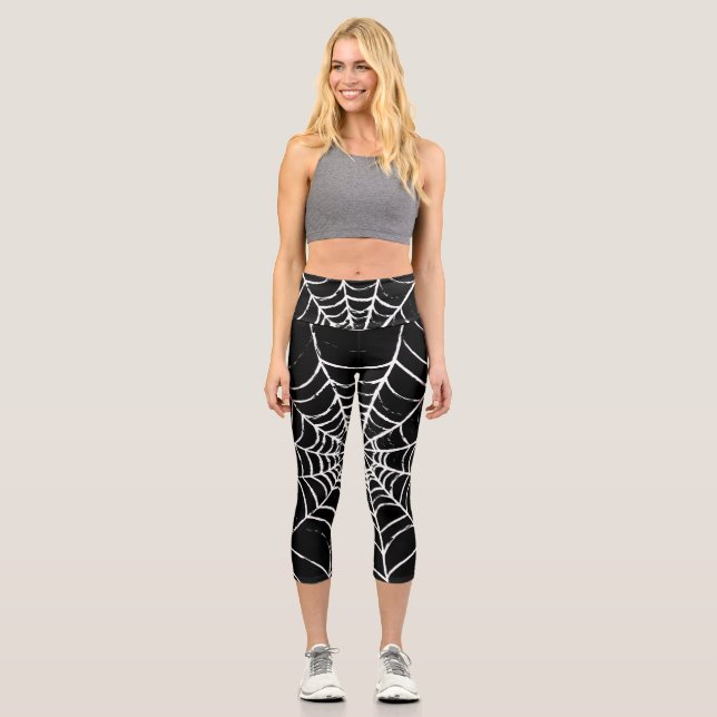 Dark Web Capri Leggings (Front)