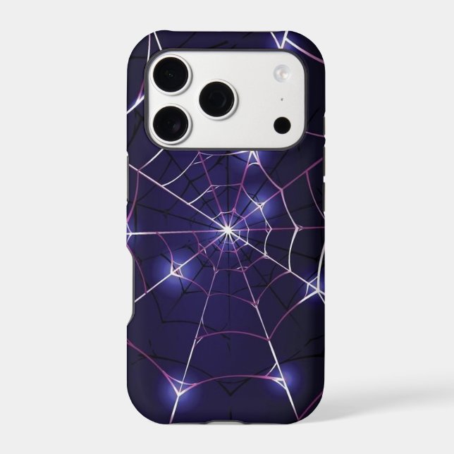 Dark Web & Silver Spider iPhone 17 pro Case (Back)