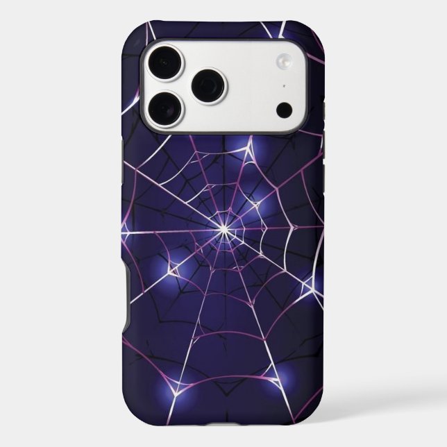  Dark Web & Silver Spider iPhone 17 Pro Max Case (Back)