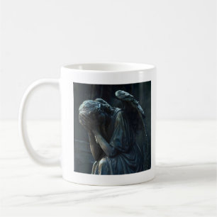 Dark Weeping Stone Angel Coffee Mug