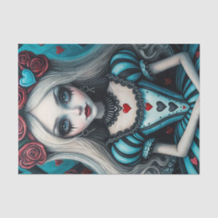 Dark Whimisical Goth Alice Decoupage Paper