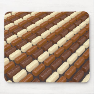 Dark, white and milk chocolate pralines mouse mat