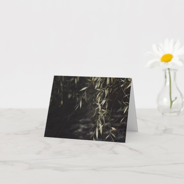 Dark willow tree Nature Sympathy Card (Small Plant)