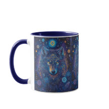 Dark Wolf with Mandala's Magnificent Sky