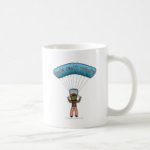 Dark Woman Sky Diving Coffee Mug