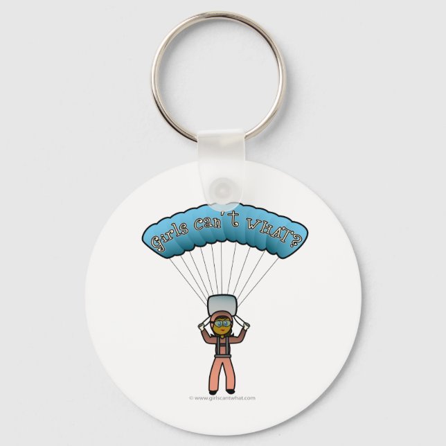 Dark Woman Sky Diving Key Ring (Front)