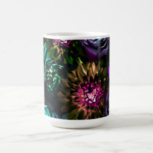 Dark Wonderland Bold Glamour Floral Flowers Coffee Mug