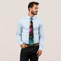 Dark Wonderland Bold Glamour Floral Flowers Neck T