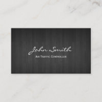 Dark Wood Air Traffic Controller Business Card