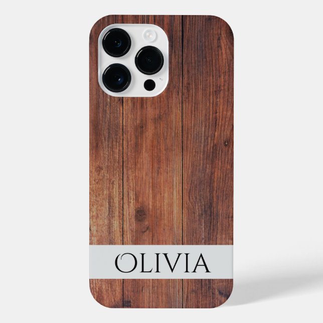 dark wood and modern personalized  iPhone case (Back)