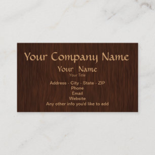 Dark Wood Background Custom Business Cards