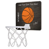Dark Wood Basketball Custom Mini Basketball Hoop (Left)