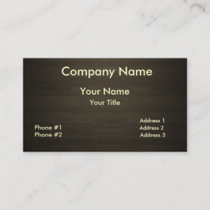 Dark Wood Business Card