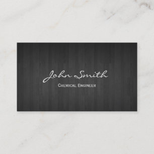 Dark Wood Chemical Engineer Business Card