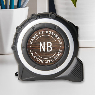 Dark Wood Custom Business Monogram Stamp 1