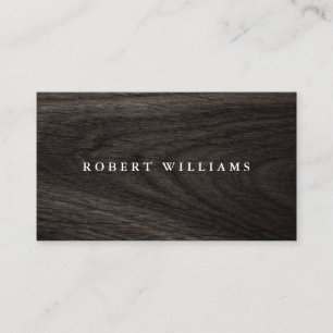 Dark wood elegant professional business card