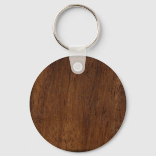 Dark Wood Elegant Simple Key Ring