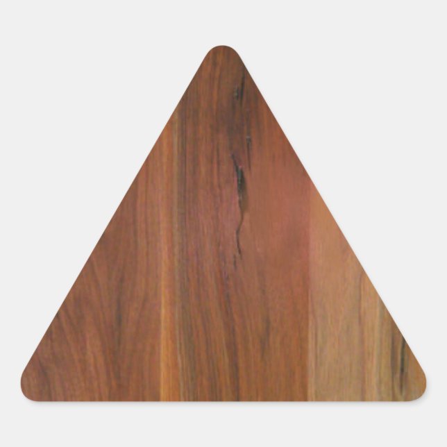 Dark Wood Grain Floor Triangle Sticker (Front)