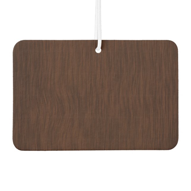 Dark Wood Grain Look Background Car Air Freshener (Front)