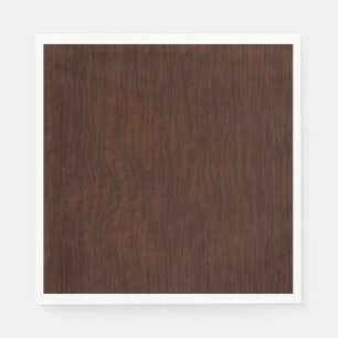 Dark Wood Grain Look Background Napkin