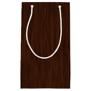 Dark Wood Grain Look Background Small Gift Bag