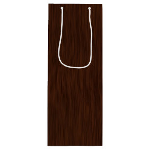Dark Wood Grain Look Background Wine Gift Bag