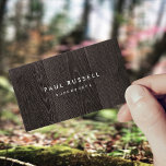 Dark Wood Grain Rustic Carpentry Business Card<br><div class="desc">Image of dark wood grain.</div>