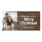 Dark Wood Photo Christmas Card