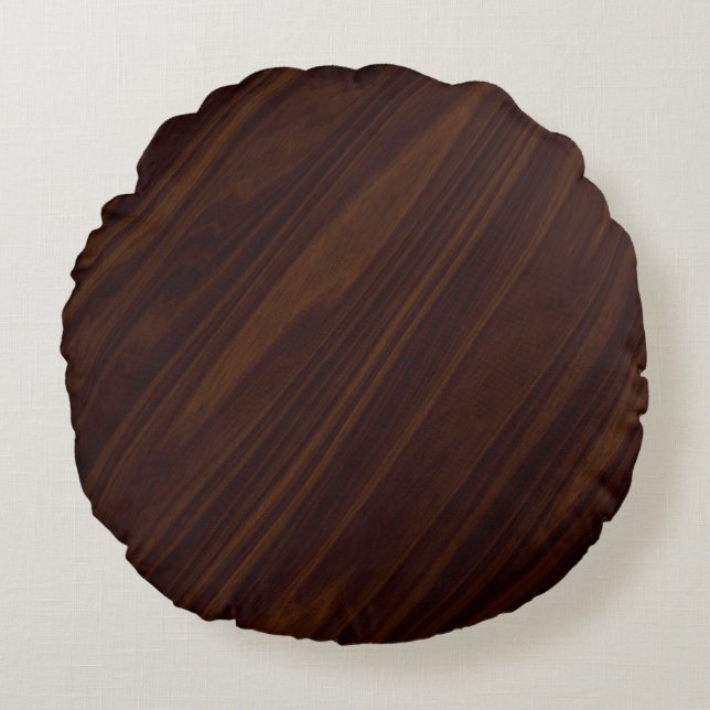 Dark wood round cushion (Front)