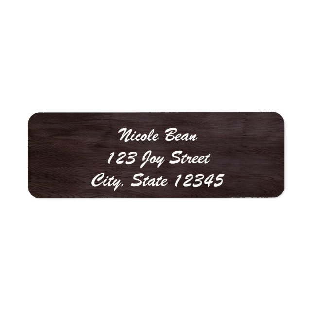 Dark Wood Rustic Invitation (Front)