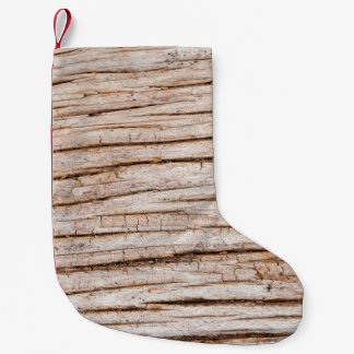 Dark wood texture. Abstract background Vintageabst Small Christmas Stocking