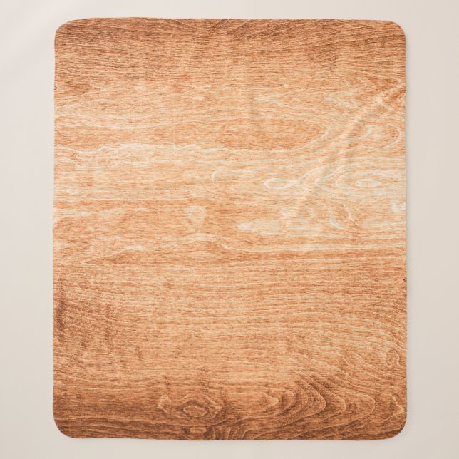 Dark wood texture background surface with old natu sherpa blanket (Front)