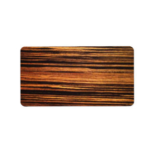 Dark Wood Veneer Label