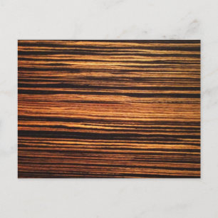 Dark Wood Veneer Postcard