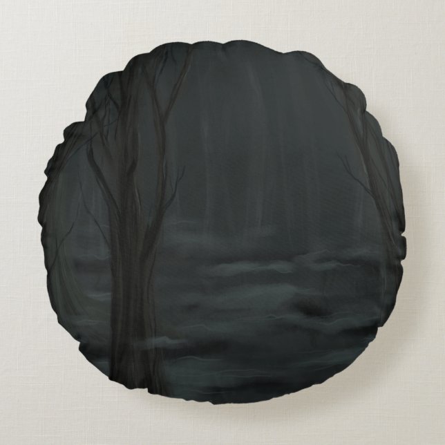 Dark Woods Round Cushion (Front)