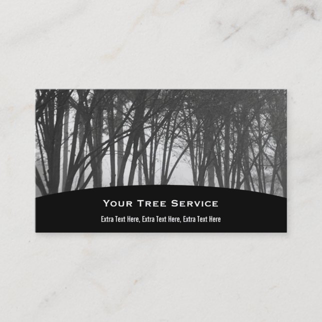 Dark Woods Tree Service Business Card (Front)
