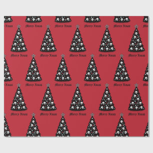Dark Xmas Tree Wrapping Paper