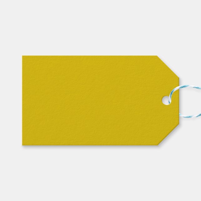 Dark Yellow Gift Tags (Front (Horizontal))