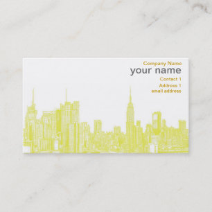 Dark yellow NYC Business Card