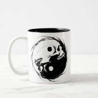 Dark yin yang religious Symbol
