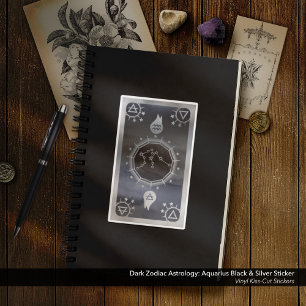 Dark Zodiac Astrology: Aquarius Black & Silver