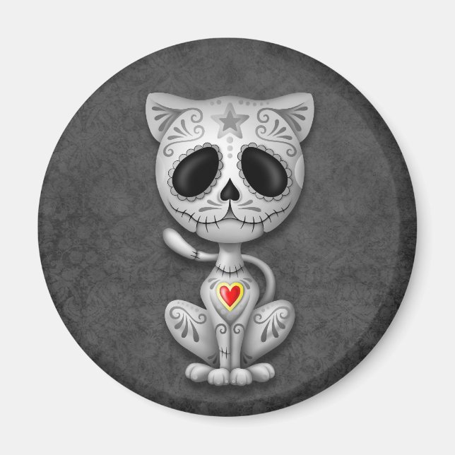 Dark Zombie Sugar Kitten Magnet (Front)