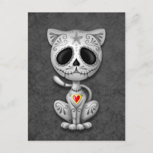 Dark Zombie Sugar Kitten Postcard