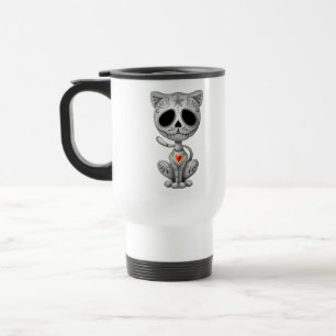 Dark Zombie Sugar Kitten Travel Mug