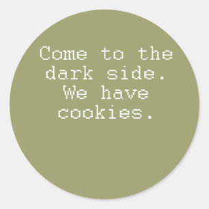 darkcookies classic round sticker