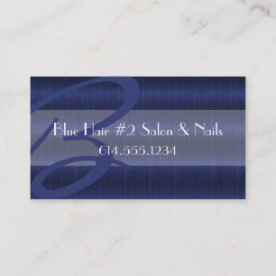 Darker Blue Hair Salon Stylist Business Cards