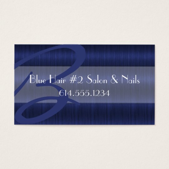 Darker Blue Hair Salon Stylist Business Cards